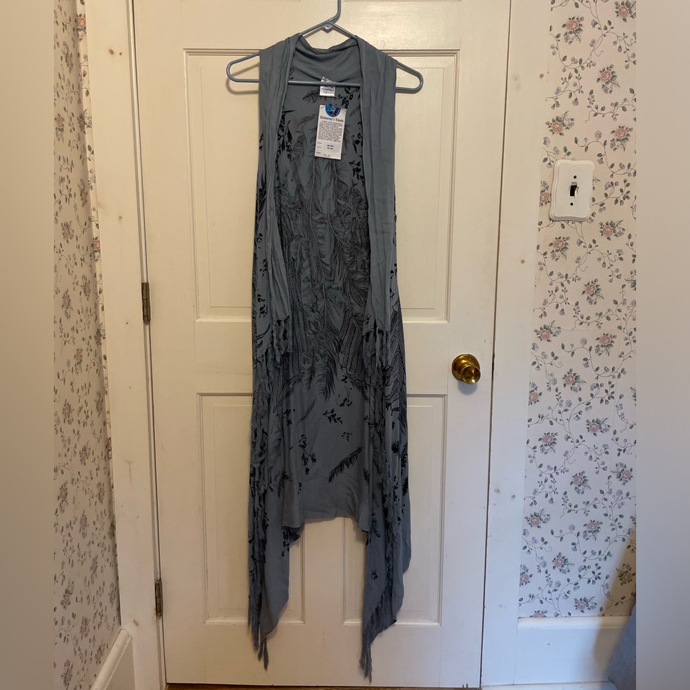 Kimberley’s Travels Ana Vest New With Tags - One Size Gray/Blue